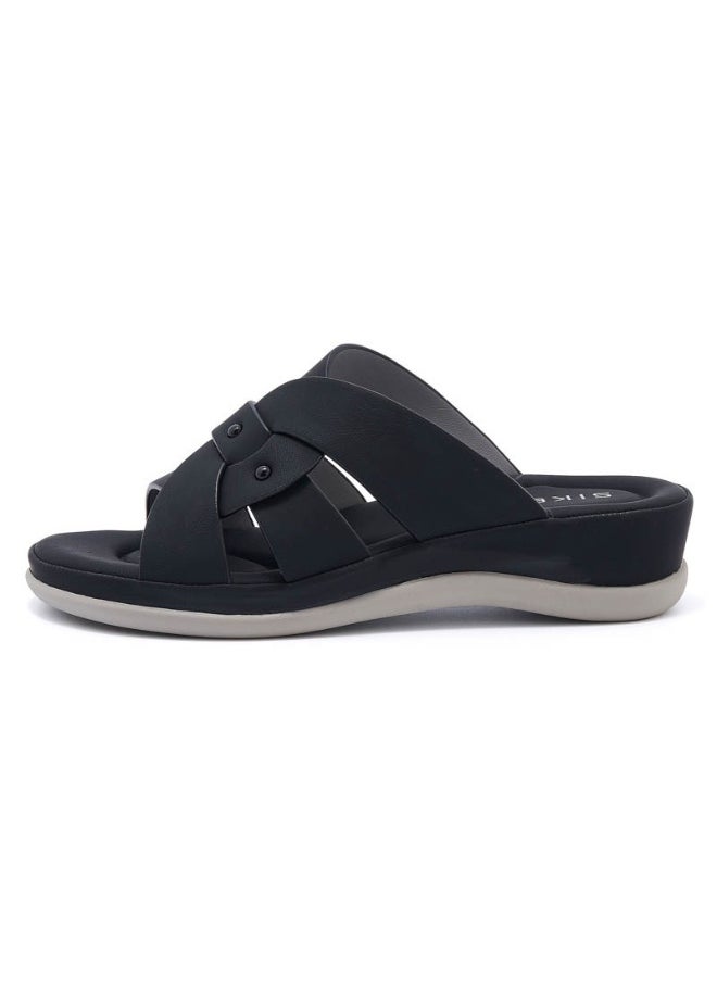 SIKETU Summer Slides Women Leisure Narrow Band Solid Color Shoes Cross Straps Dressy Slip on Open Toe Slippers  - Image 1