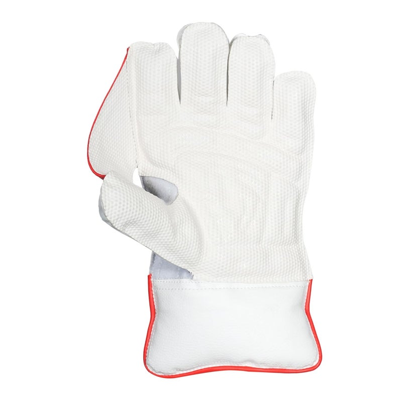 SG KLR Xtreme Wicket Keeping Gloves, Professional Cricket Leather Gloves, White and Blue with Red Trim (Youth) - Image 4