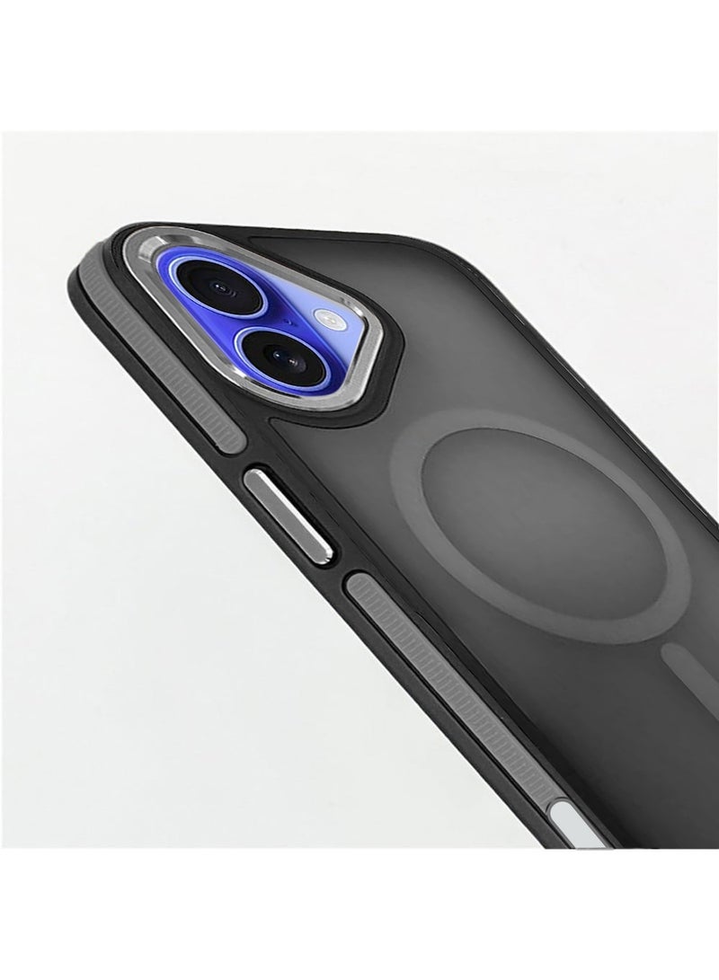 Techie غطاء خلفي شفاف مع واقي عدسة كاميرا معدني مرتفع لجهاز آبل آيفون 16 - حماية من السقوط بمعيار عسكري، مضاد للبصمات ومضاد للاصفرار - أسود غير لامع - Image 4