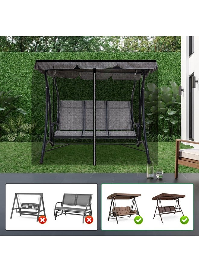 JOJOCY Patio Mosquito Netting, 3 Seater Swing Mosquito Mesh Screen w/Zipper Sunshade Waterproof Roof Porch Swing Net Outdoor Patio Netting Screen - Image 3