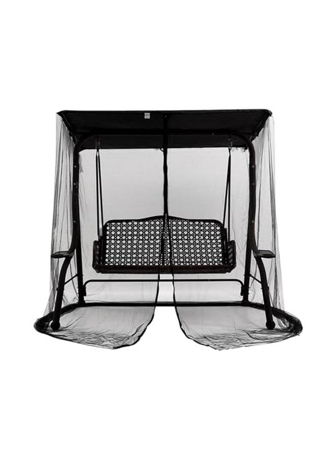 JOJOCY Patio Mosquito Netting, 3 Seater Swing Mosquito Mesh Screen w/Zipper Sunshade Waterproof Roof Porch Swing Net Outdoor Patio Netting Screen - Image 1