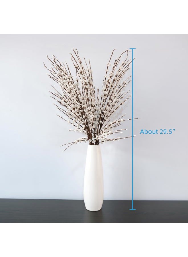NOLAST 10 Pieces 29.5" Long of Artificial Flowers Faux Jasmine Fake Flower for Wedding Home Office Party Hotel Restaurant Decoration (White) - Image 2