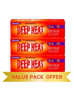 DEEP HEAT Fast Relief Rub 100g Pack of 3  - Image 1