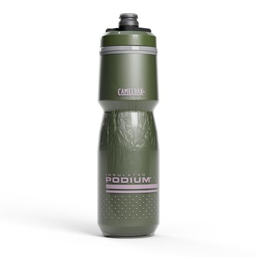 CamelBak Podium Chill Insulated 24oz Bike Water Bottle - Easy Squeeze Bottle - Fits Most Bike Cages, Deep Fern - Image 1