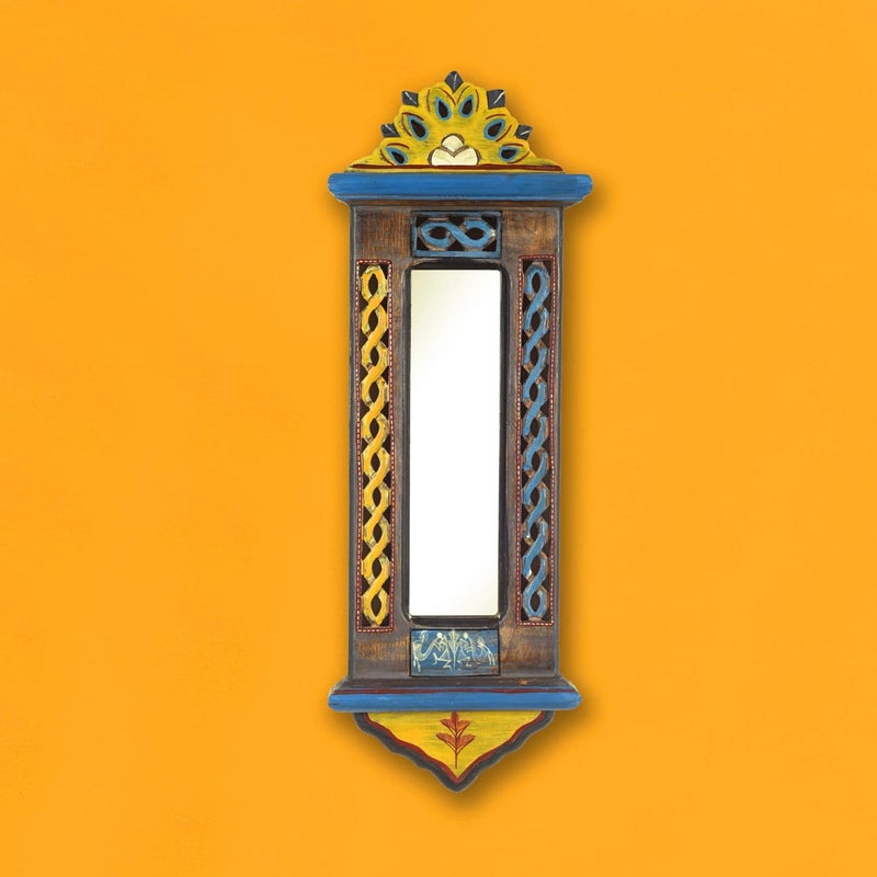 AAKRITI ART CREATIONS AAKRITI ART CREATIONS Handcrafted Jharokha Mirror Small 20x7  - Image 2