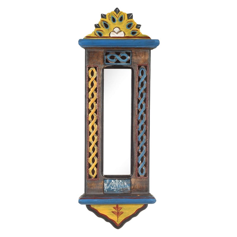 AAKRITI ART CREATIONS AAKRITI ART CREATIONS Handcrafted Jharokha Mirror Small 20x7  - Image 1