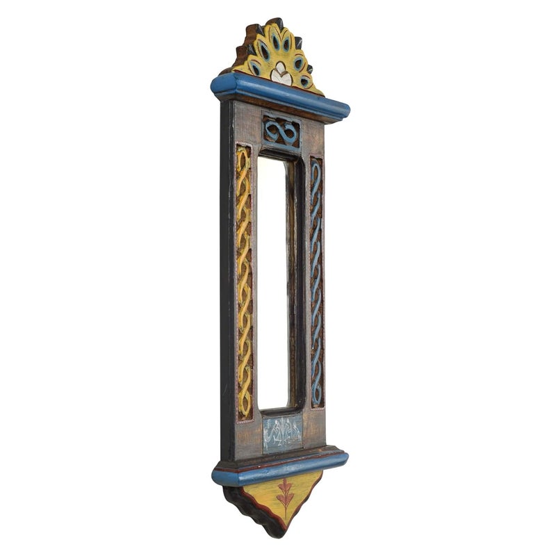 AAKRITI ART CREATIONS AAKRITI ART CREATIONS Handcrafted Jharokha Mirror Small 20x7  - Image 3