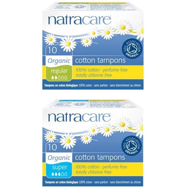 NATRACARE 3 Pack Natracare Organic Cotton NonApplicator Tampons Super 20 Count 60 Tampons Total - Image 3