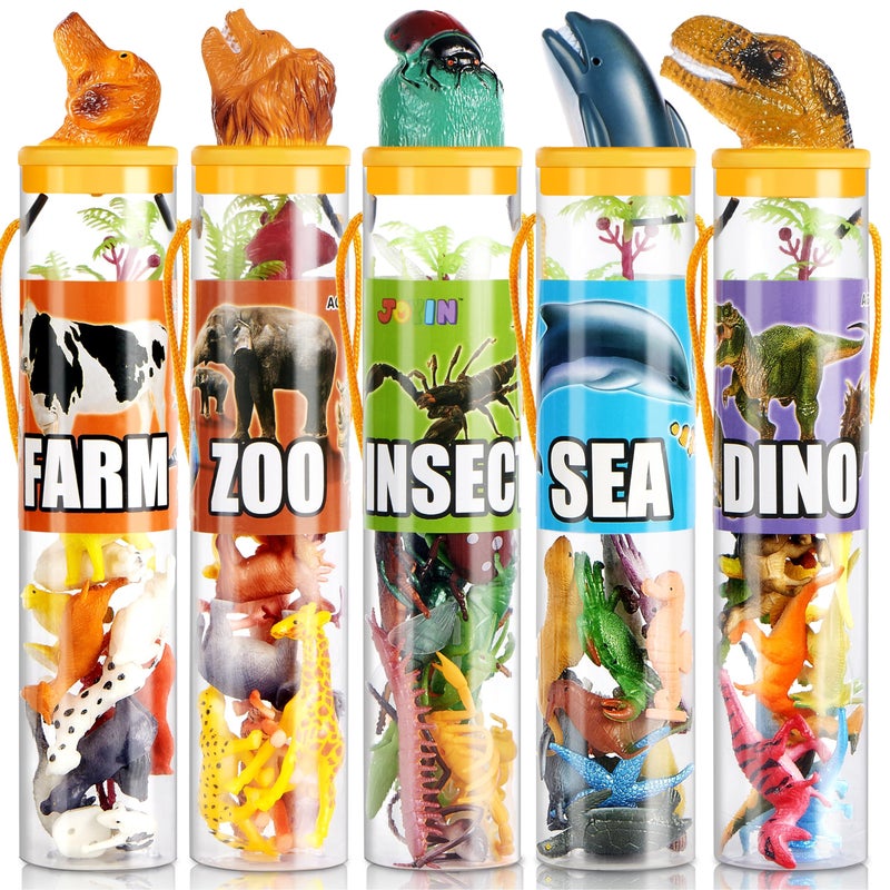 JOYIN 69 Pcs Small Animal Figures Mini Jungle Toy Set with Sensory Bin Realistic Wild Forest Playset Zoo Ocean Farm Animals Figurines Dinosaur Party Favors Easter Gifts for Boys and Girls 35 - Image 2