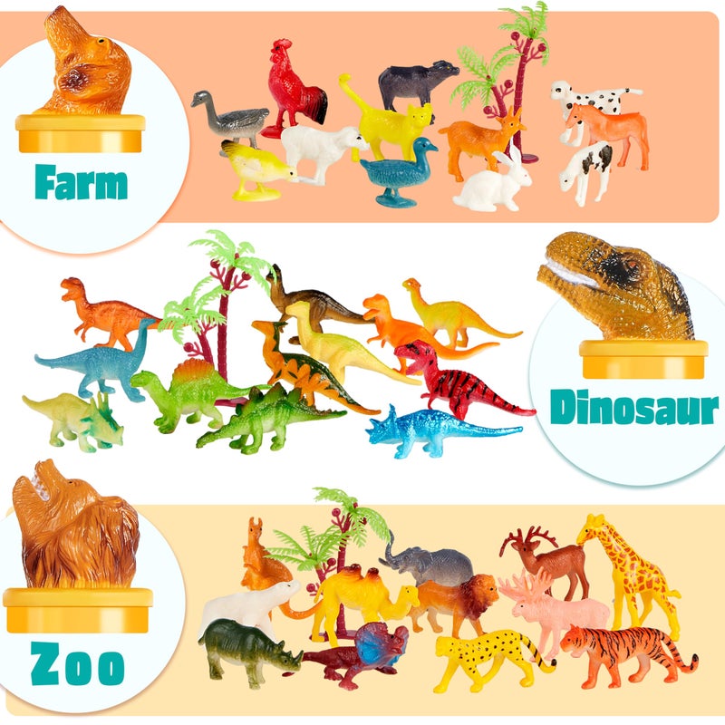 JOYIN 69 Pcs Small Animal Figures Mini Jungle Toy Set with Sensory Bin Realistic Wild Forest Playset Zoo Ocean Farm Animals Figurines Dinosaur Party Favors Easter Gifts for Boys and Girls 35 - Image 3