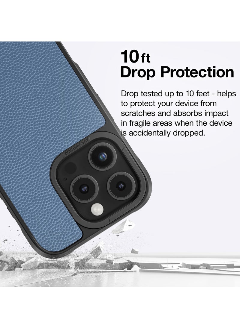 AMAZINGthing - Glamour Mag (12Feet) Drop Proof for iPhone 16 Pro MAX Case Cover Compatible with MagSafe - Blue - Image 1
