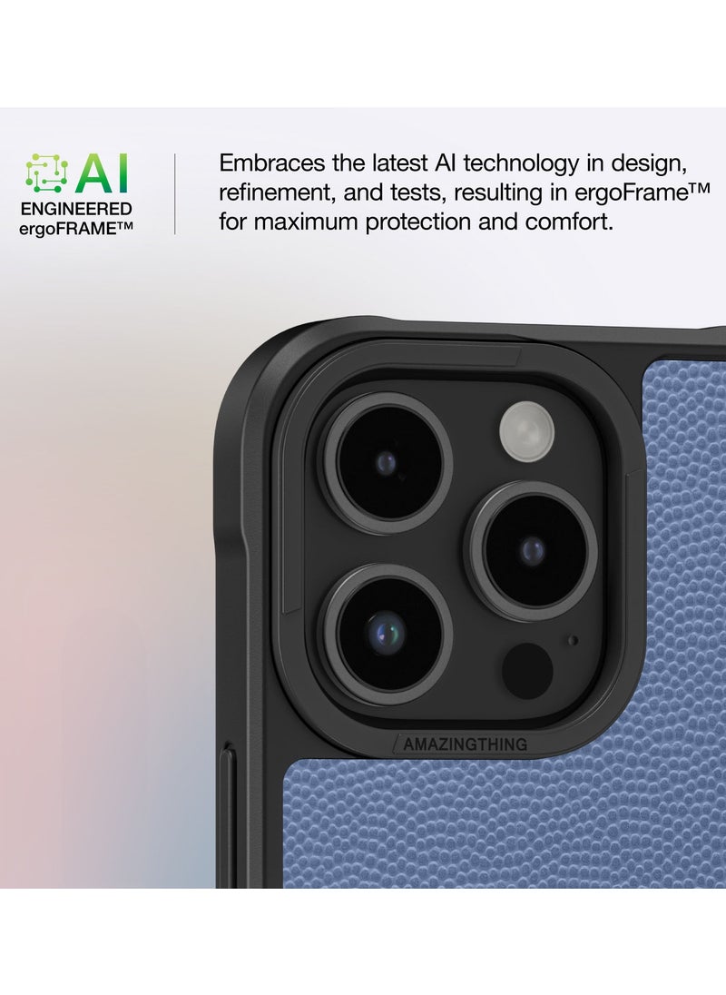 AMAZINGthing - Glamour Mag (12Feet) Drop Proof for iPhone 16 Pro MAX Case Cover Compatible with MagSafe - Blue - Image 1
