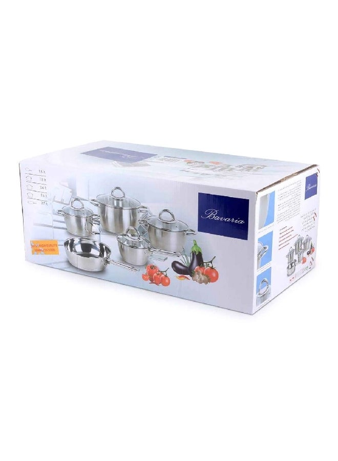 PARFAIT 9-Piece Sturdy Stainless Steel Non-Stick Coating Comfortable Grip Fix Handles Cookware Set Silver 3.6 L CW-H018-P  - Image 3
