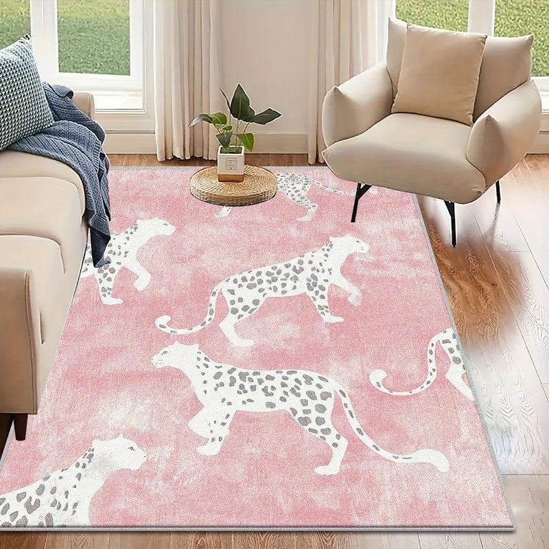 Tnessential Pink Leopard Print 2 Rug - Image 2