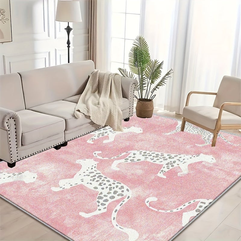 Tnessential Pink Leopard Print 2 Rug - Image 4