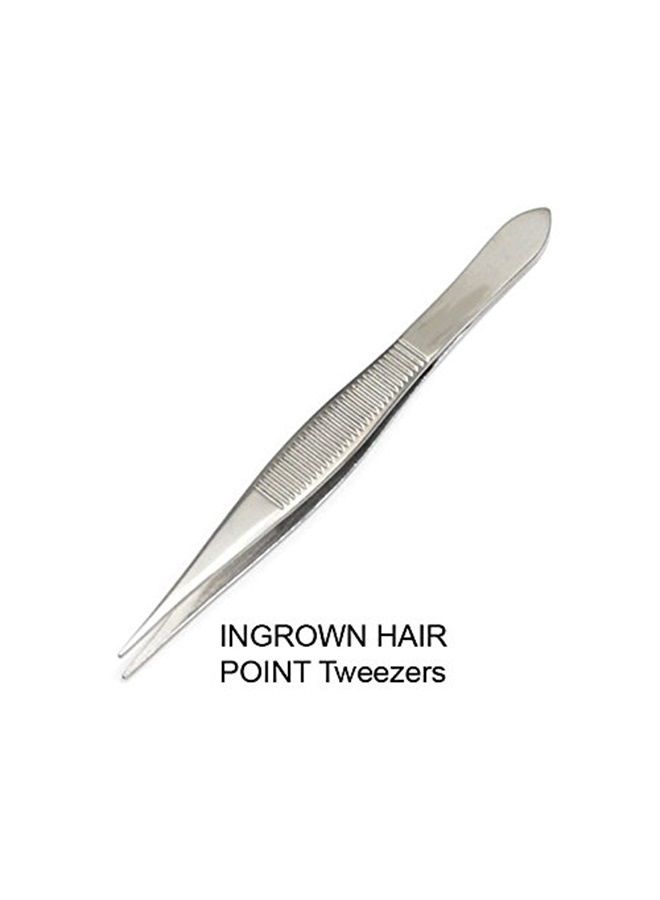 Luxxii (3 Pack) Tweezers Set - Stainless Steel Slant Tip, Flat, Point Tweezers Hair Plucker for Hair and Eyebrows Personal Care (A) - Image 4