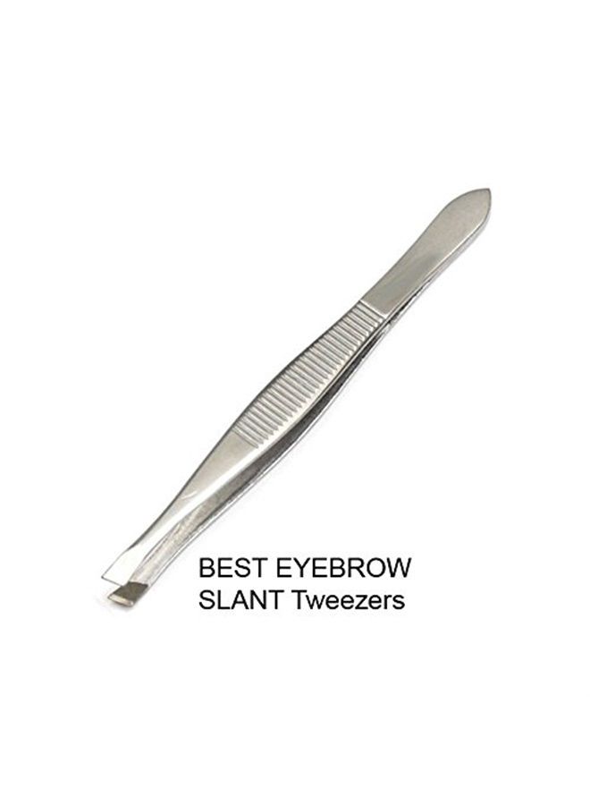 Luxxii (3 Pack) Tweezers Set - Stainless Steel Slant Tip, Flat, Point Tweezers Hair Plucker for Hair and Eyebrows Personal Care (A) - Image 3