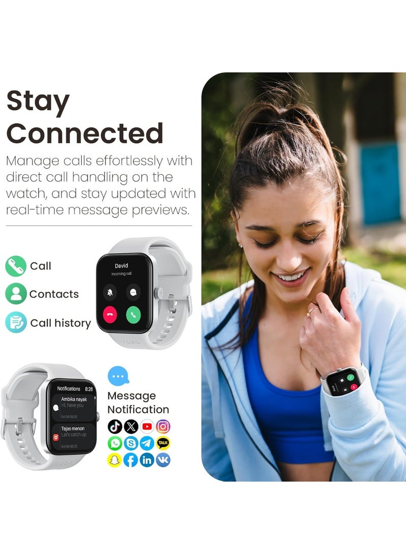 TOZO S4 AcuFit One Smart Watch 1.78" AMOLED Screen for Men Women, Bluetooth Call Dial Fitness Tracker, Heart Rate and Blood Oxygen, Sleep Monitor, IP68 Waterproof, Workout for iOS Android, Black - Image 3