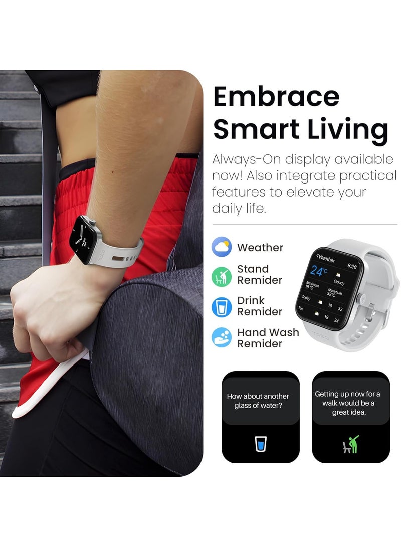 TOZO S4 AcuFit One Smart Watch 1.78" AMOLED Screen for Men Women, Bluetooth Call Dial Fitness Tracker, Heart Rate and Blood Oxygen, Sleep Monitor, IP68 Waterproof, Workout for iOS Android, Black - Image 4