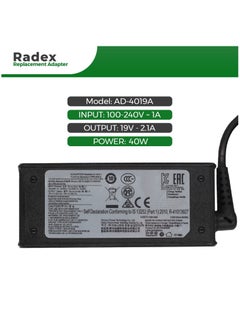 RADEX Laptop Power Adapter (40Watts 19V / 2.1A) Small Pin Compatible with Samsung Series 5 9 XE500C21 NP900X3A (Without Power Cable)  - Image 2