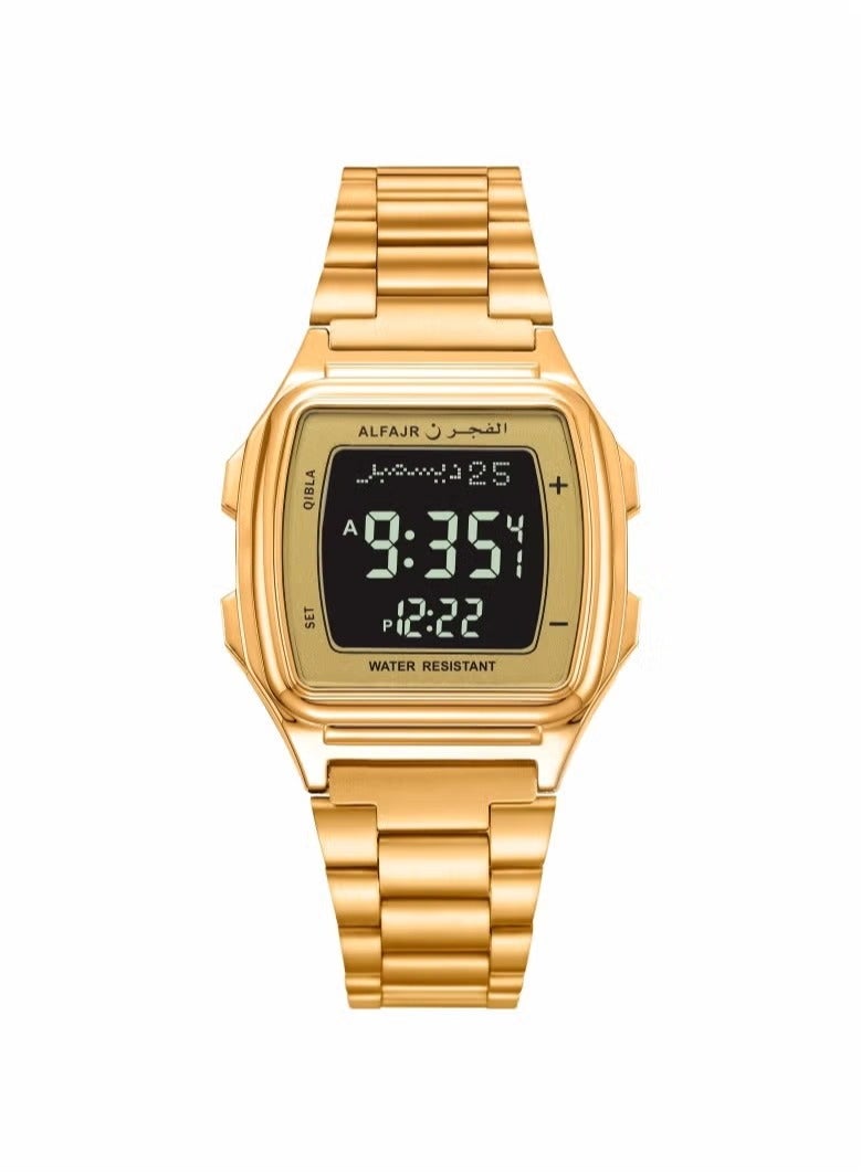 الفجر ساعة رقمية للرجال مقاومة للماء من الفولاذ المقاوم للصدأ WP-04GB