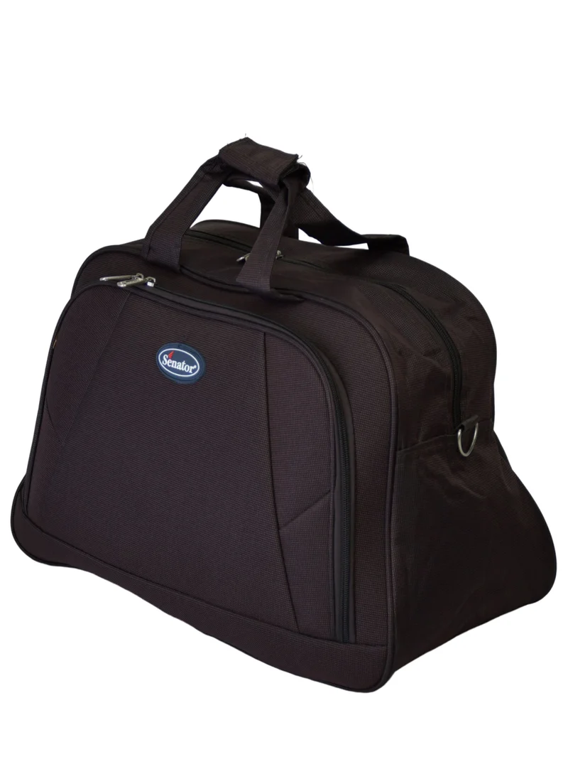 سيناتور Travel Duffle Bag for Unisex Lightweight Nylon Bag Multi Pocket Water & Scratch Resistant Adjustable Shoulder Strap Weekend Bag Convenient Carry On Luggage for Camping Training 42L Brown EA220