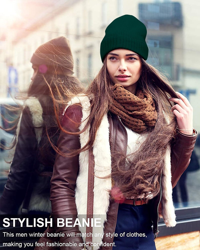 NORTHWIND Ribbed Winter Cap for Men and Women, Beanie Woolen Cap for Women, Winter Wear, Beanie Cap for Men, Woolen Cap for Man (Elle Green) - Image 5