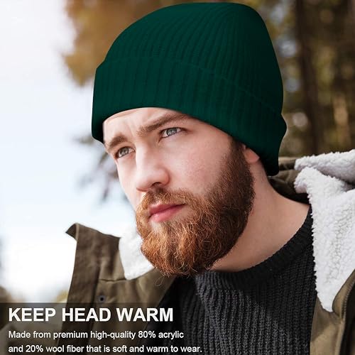 NORTHWIND Ribbed Winter Cap for Men and Women, Beanie Woolen Cap for Women, Winter Wear, Beanie Cap for Men, Woolen Cap for Man (Elle Green) - Image 2
