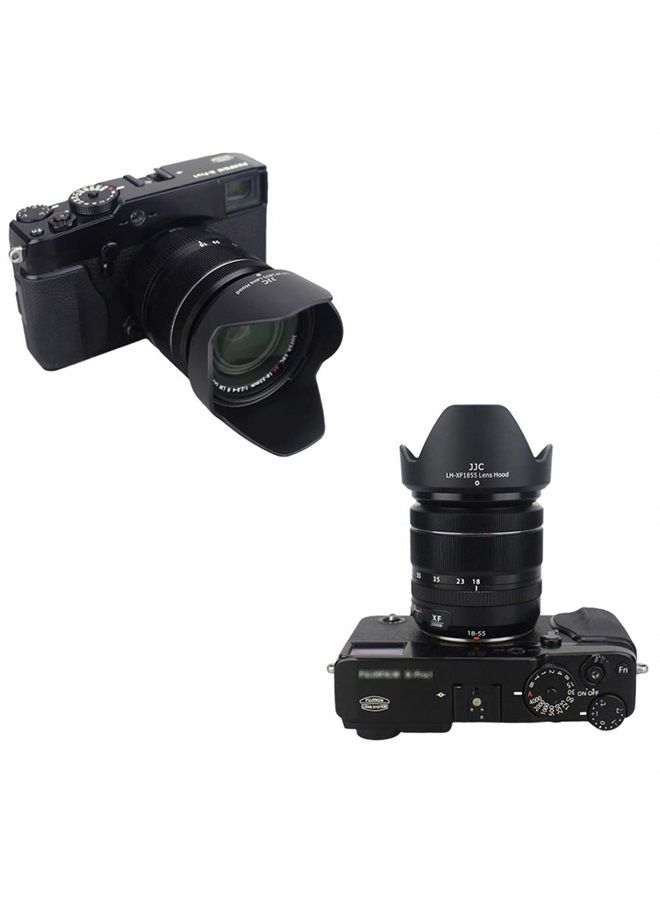 JJC Petal Shaped Lens Hood Shade for Fujifilm Fuji FUJINON XF 18-55mm f2.8-4 R LM OIS and XF 14mm f2.8 R Lens Replaces Fuji 14/18-55 Hood - Image 1