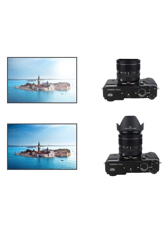 JJC Petal Shaped Lens Hood Shade for Fujifilm Fuji FUJINON XF 18-55mm f2.8-4 R LM OIS and XF 14mm f2.8 R Lens Replaces Fuji 14/18-55 Hood - Image 2