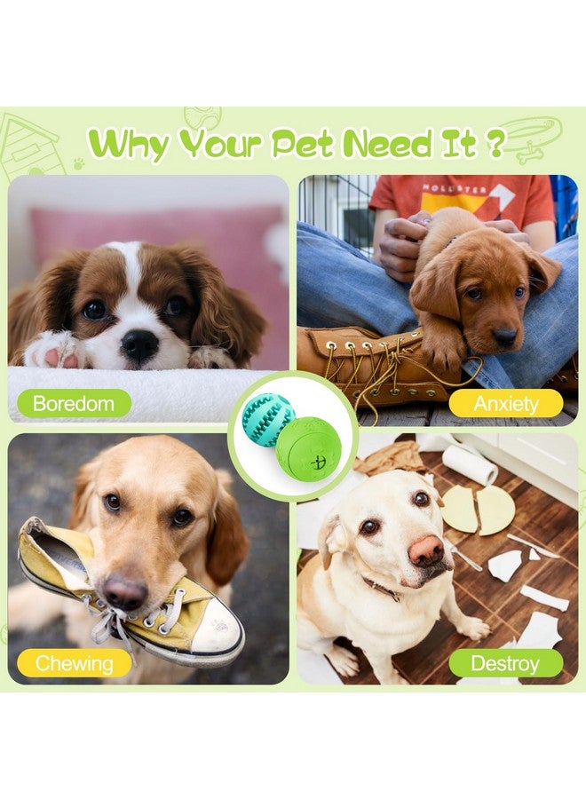 HIPPIH Dog Puzzle Toy 2 Pack, Interactive Dog Toys For Treat Dispensing, Durable Puppy Toys For Teething Small Dogs, Dog Treat Ball For Teeth/Slow Feeder/Iq Training/Playing - Image 3