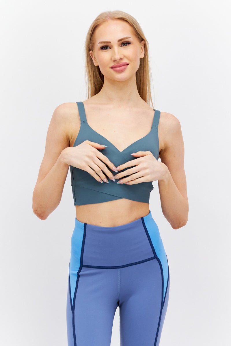 Etam Women Plain Non Padded Bralette, Sage Green - Image 1