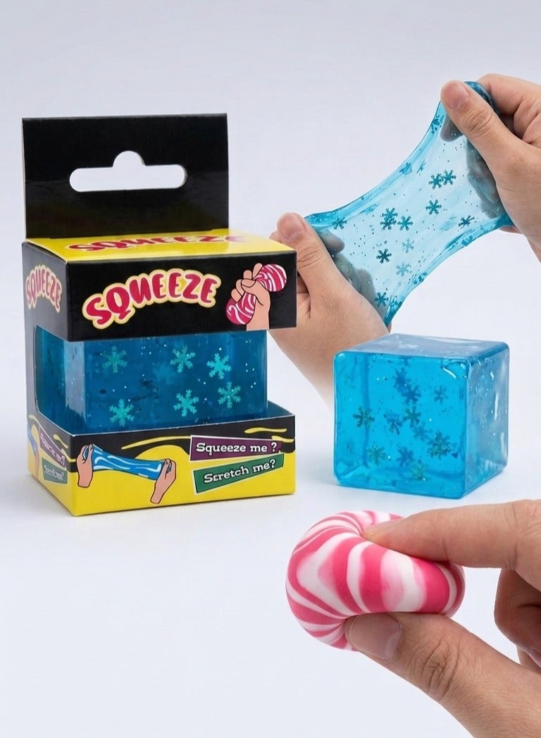 Squeeze Nice Cube  Sensory Squeeze Toy with Super Solid Squish - 2.25" Cube 1pcs - Image 1
