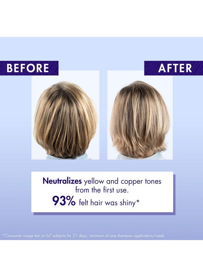 كلوران شامبو أرجواني نباتي مع سنتوري، يعمل على تفتيح الشعر الأشقر والبلاتيني والفضي والرمادي أو الأبيض، ويحيد درجات اللون الأصفر والنحاسي غير المرغوب فيها، خالٍ من البارابين والسيليكون والكبريتات، 13.5 أونصة سائلة. - Image 2