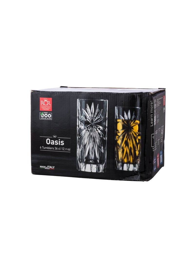 RCR Italian Crystal Water Glasses Set of 6 - Image 5