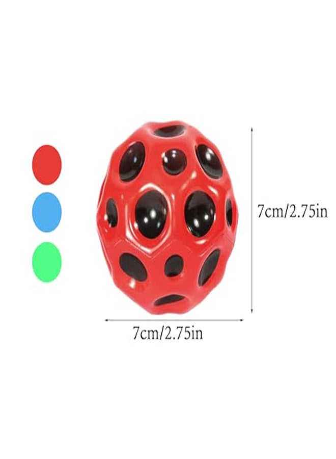 DALAETUS Set of 3 Astro Jump Ball Set, Moon Ball, Space Ball, High Jumping Rubber Ball for Water Games, Trampoline Game, Bathing Beach, Improving Hand Eye Coordination - Image 2