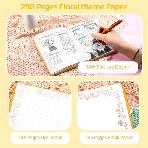 CAGIE Diary with Lock and Key for Girls Heart Shaped Lock Diary for Women PU Leather Kids Journal Secret Notebook with Lock for Travel Cute Diary for Gifts, 5.3 x 7 inches, Yellow - Image 3