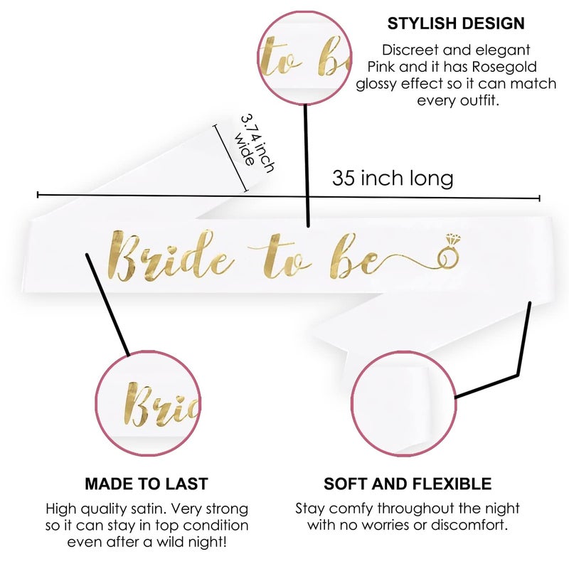 Party Propz Party Propz Bride To Be Decoration Set Combo 13 Pcs Bachelorette Party Decorations Banner Sash Props Bridal Shower Decorations Kit - Image 4