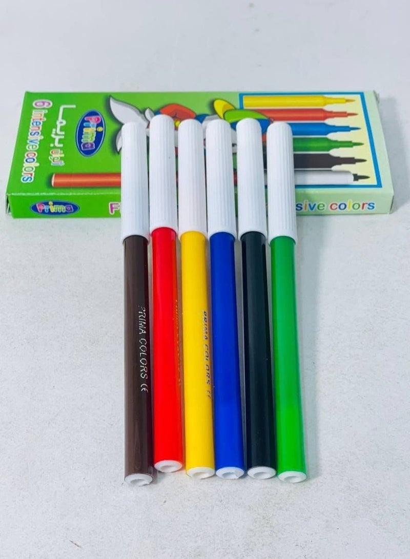 بريما الوان فلوماستر من بريما - 6 لون متعددة الالوان - Image 3