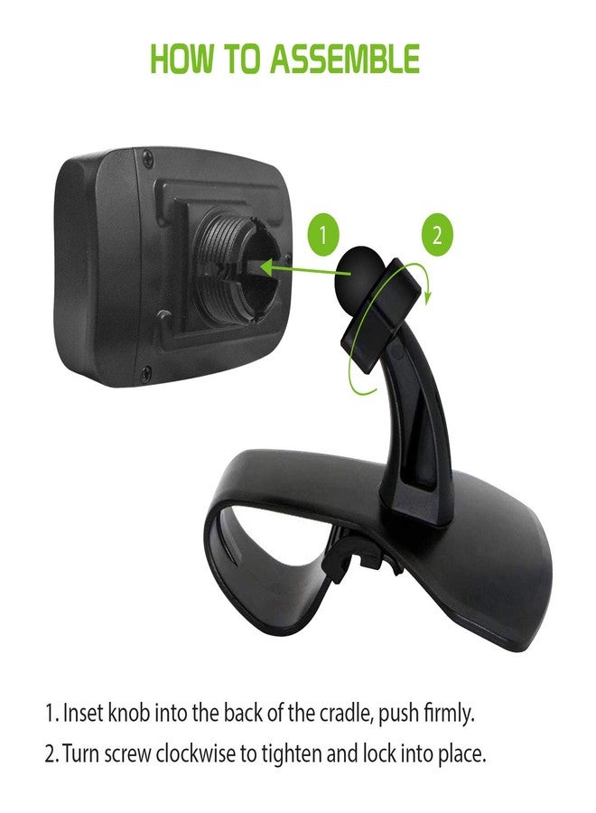 cellet Dashboard Phone Mount Cradle 360 Rotating Smartphone Holder Compatible with iPhones Samsung Galaxy, Google Pixel Smartphones - Image 3
