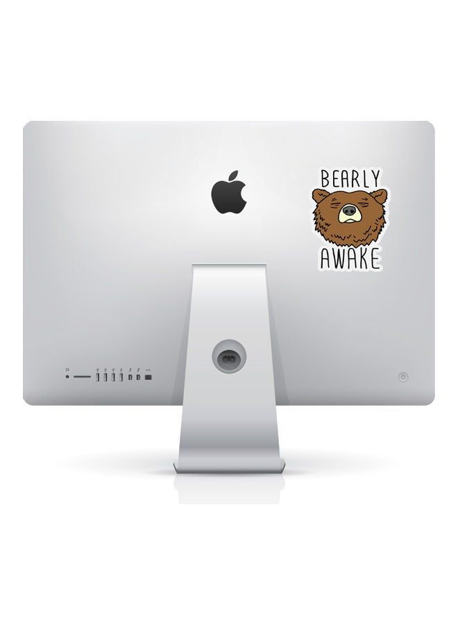 RKN Baearly Awake Lazy Bear Vinyl Sticker For Pc Or Computer 4.5inch - Image 1