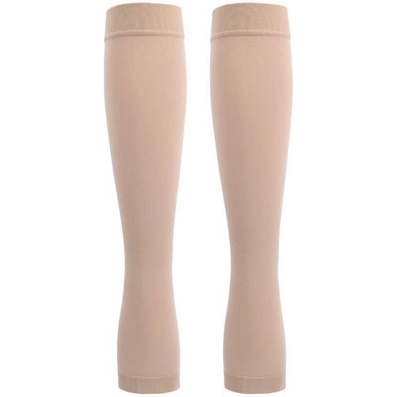 Elasticity Veins Socks Middle Tube Varicose Surgery Sequential Reduce Compression Socks(Threelevel middle tube open toe (skin color) S) - Image 1
