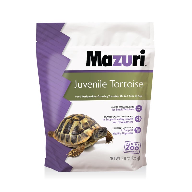 Mazuri | Juvenile Tortoise Food for Baby Tortoises | 8 Ounce (8 oz) Bag - Image 1