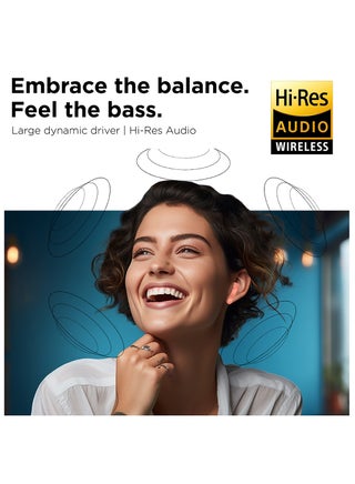 Moto Buds Wireless Earphone, Tws Bluetooth Earbuds, Anc, Dolby Atmos, Unique Design, Hi-Res Sound, Quick Charge, Long Battery Life, Water Resistant Glacier Blue - view 4