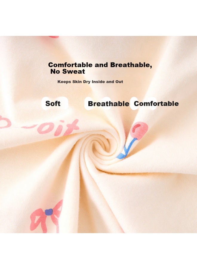 Top melon Dingguagua [class A 100% Cotton] Girls' Long Sleeve Pajamas Spring And Autumn Children's Homewear Four Seasons Set - Image 2