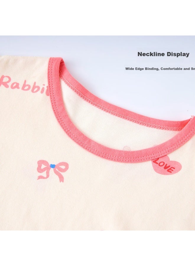 Top melon Dingguagua [class A 100% Cotton] Girls' Long Sleeve Pajamas Spring And Autumn Children's Homewear Four Seasons Set - Image 4