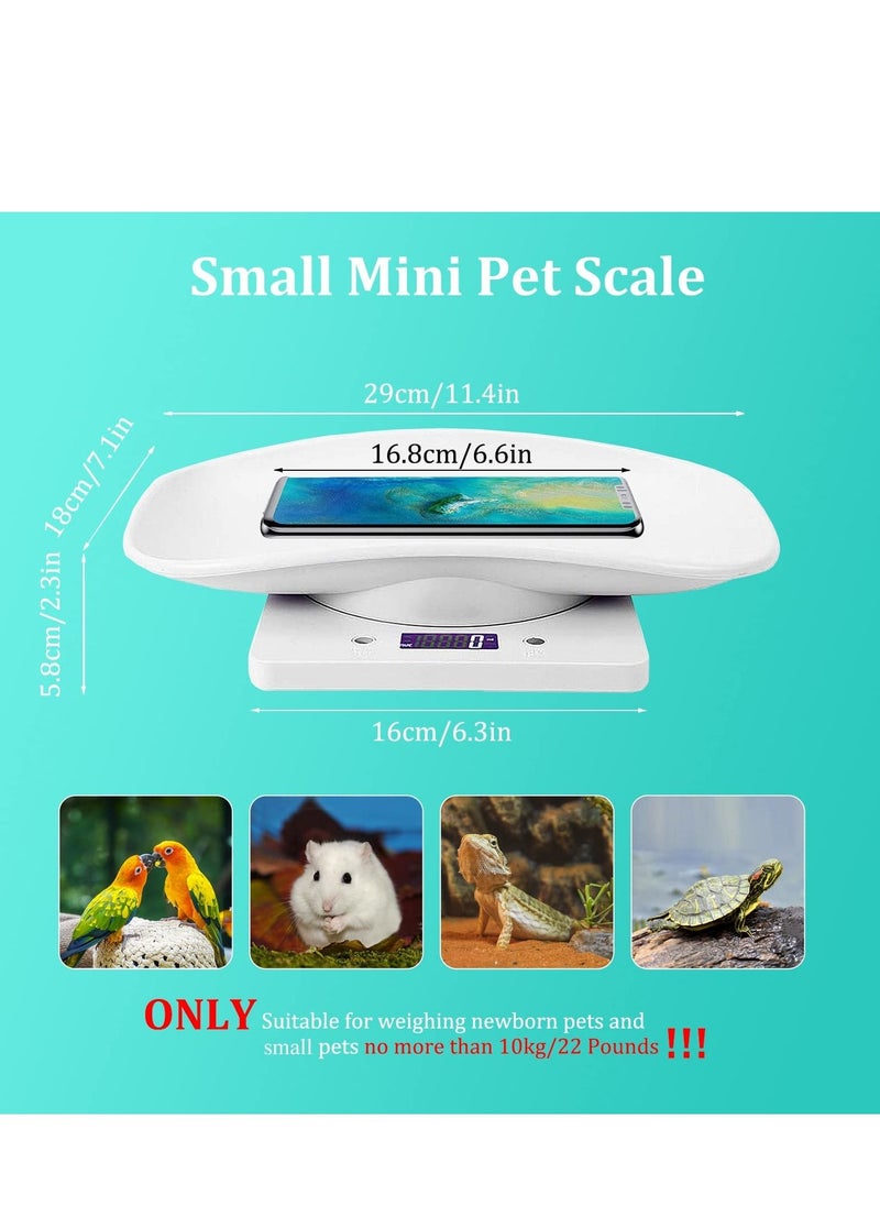 SYOSI - Digital Mini Pet Scale, Small Animal Weight Scale, Portable LCD Electronic Weighing Scale with Tray(Max. 22 lbs), Multifunction Kitchen Scale for Food/Puppy/Kitten/Lizard/Hamster/Tortoise/Whelping - Image 1