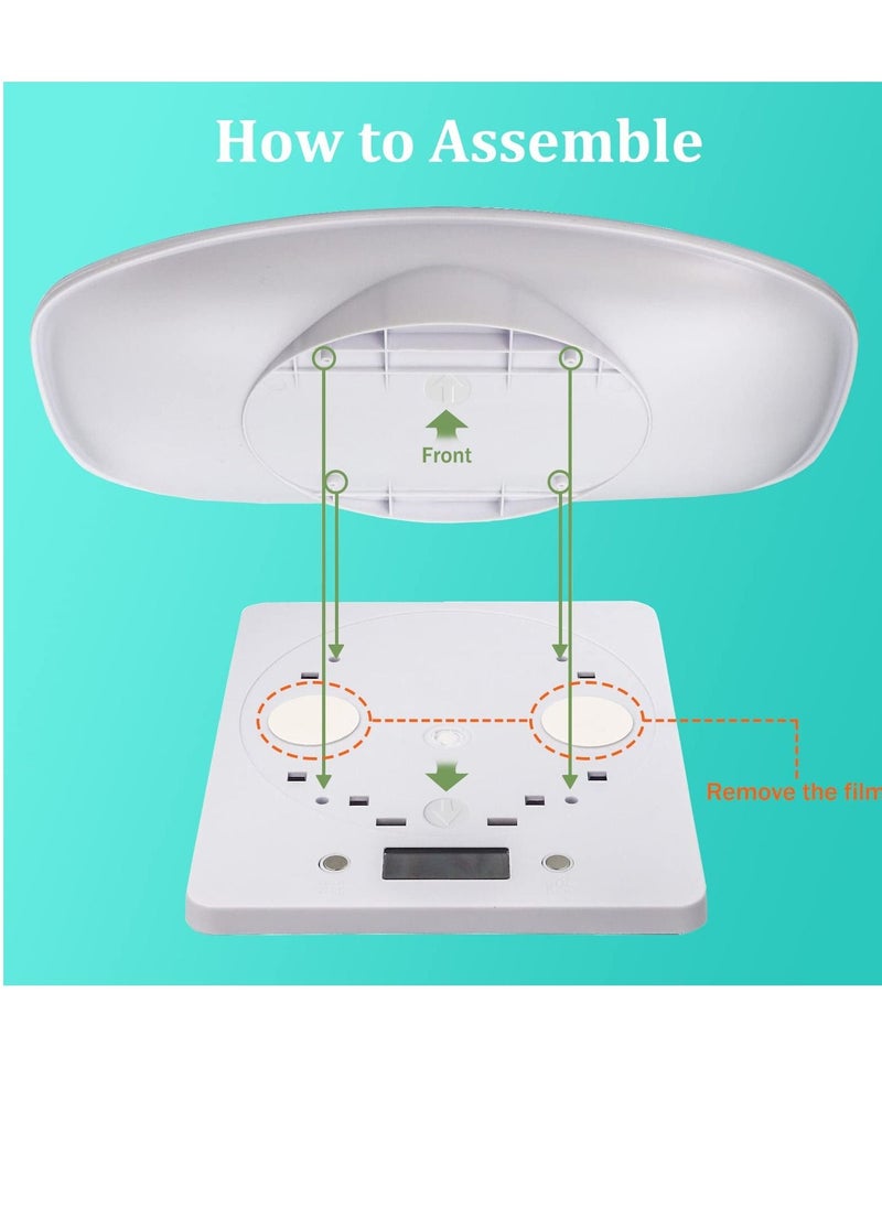 SYOSI - Digital Mini Pet Scale, Small Animal Weight Scale, Portable LCD Electronic Weighing Scale with Tray(Max. 22 lbs), Multifunction Kitchen Scale for Food/Puppy/Kitten/Lizard/Hamster/Tortoise/Whelping - Image 1