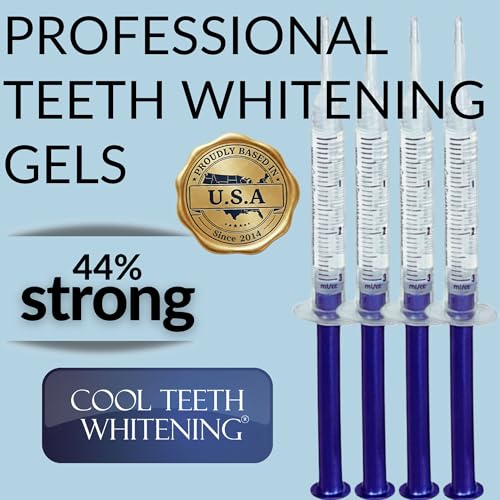 Cool Teeth Whitening مجموعة تبييض الأسنان مع ضوء LED وصواني 44 جل كارباميد بيروكسيد تبييض الأسنان تصل إلى 25 علاج تبييض في المنزل تركيبة نباتية مع حقيبة سفر - Image 3