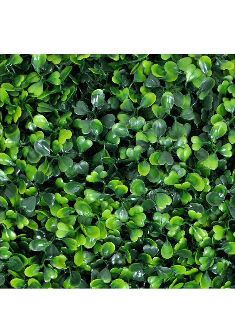 LINGWEI 12pcs Artificial Leafs Wall Panels Plants Topiary Hedge Plant Privacy Hedge Mat Screen UV Protected Wall Grass Garden Tile Decor Greenery Mats Faux Grass Wall Decor  - Image 4